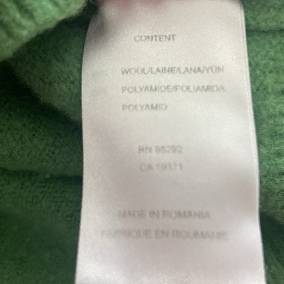 Tibi Airy Extrafine Wool Circular Origami Pullover Powdery Green Sz XXS/XS - Picture 7 of 7